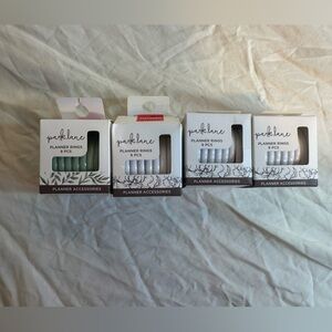 4 Pack Park Lane Planner Rings Bundle One Sage Green 3 White NWT